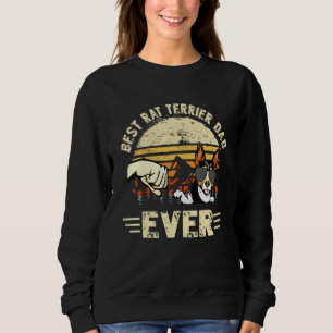 Best Rat Terrier Pap Oover Sunset Retro Fathers Da Trui