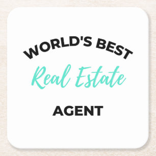 Best Real Estate Agent 2 ter wereld Kartonnen Onderzetters