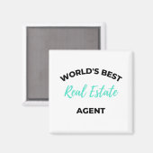 Best Real Estate Agent 2 ter wereld Magneet (Voorkant / Achterkant)