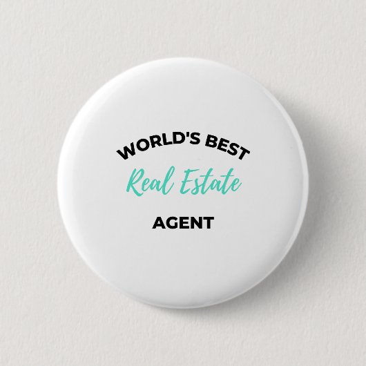 Best Real Estate Agent 2 ter wereld Ronde Button 5,7 Cm (Voorkant)