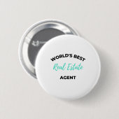 Best Real Estate Agent 2 ter wereld Ronde Button 5,7 Cm (Voorkant /achterkant)