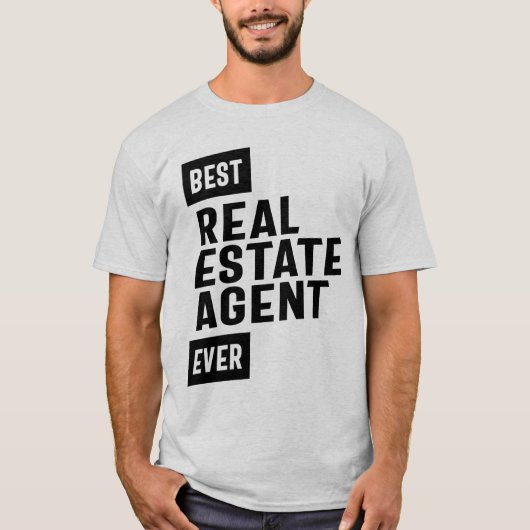 Best Real Estate Agent Job Title Cadeau T-shirt (Voorkant)