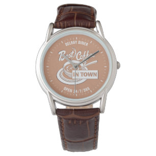 Best recente koffie met urenwit pols horloge
