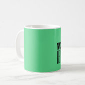 Best RECEPTIONIST Green and Black V03 ter wereld Koffiemok (Voorkant links)