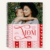 Best Recipes Mom Photo Coquette Stripes Pattern Notitieboek (Voorkant)
