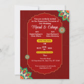 Best Red Traditional Wedding Kaart (Voorkant)