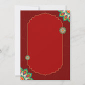 Best Red Traditional Wedding Kaart (Achterkant)