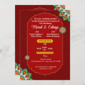 Best Red Traditional Wedding Kaart (Voorkant / Achterkant)