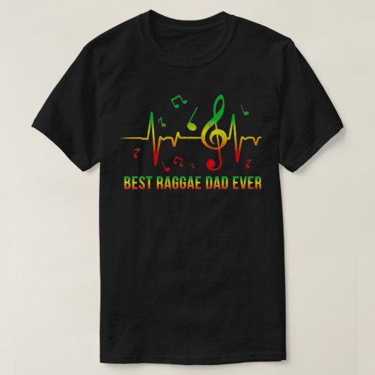 Best Reggae Dad Gift Cool Rasta Jamaica Music Symb T-shirt (Design voorkant)