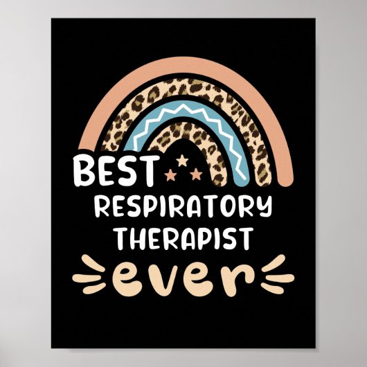 Best Respiratory Therapist ever Leopard Rainbow Gi Poster (Voorkant)