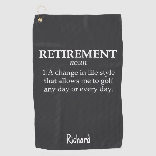 Best Retirement Gifts For Golfers Funny Retired Golfhanddoek (Voorkant)