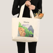 Best Ride Ever Waterverf Souvenir Grote Tote Bag (Voorkant (product))