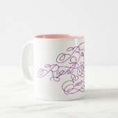 Best right Swiy Ever Funny Vriendin Love Quote Tweekleurige Koffiemok (Voorkant links)