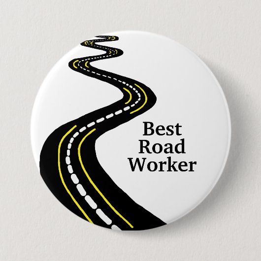 Best Road Worker Button (Voorkant)