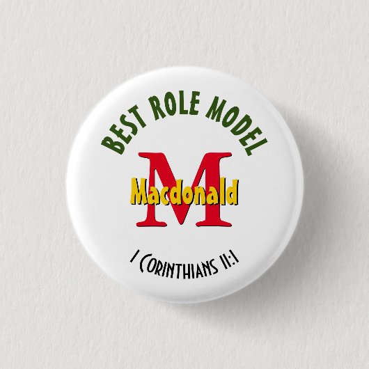 BEST ROLE MODEL Speciaal uitgeruste docent mam Ronde Button 3,2 Cm (Voorkant)