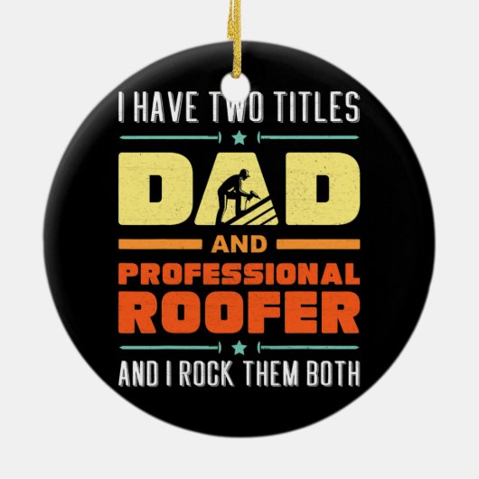 Best Roofer Pap Building Repareren beschadigde dak Keramisch Ornament (Achterkant)