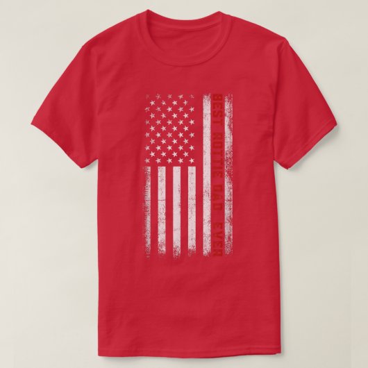 Best Rottie Dad Ever American Flag Rottie Dad Fath T-shirt (Design voorkant)