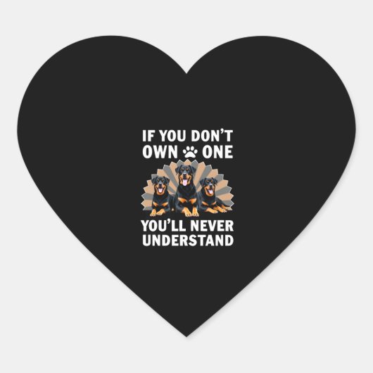 Best Rottweiler Art For Men Women Kids Rottie Rott Hart Sticker (Voorkant)