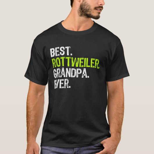 Best Rottweiler Grandpa Ever Dog T-shirt (Voorkant)