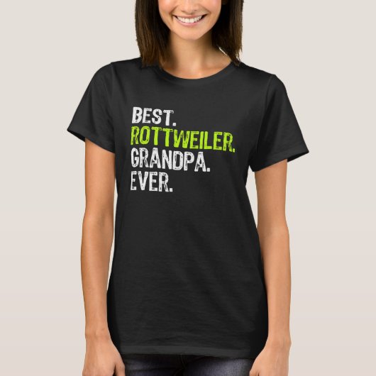 Best Rottweiler Grandpa Ever Dog T-shirt (Voorkant)