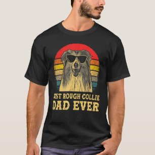 Best Rough Collie Dad Oog Dog Retro T-shirt