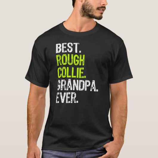 Best Rough Collie Grandpa Ever Hondenliefhebber T-shirt (Voorkant)