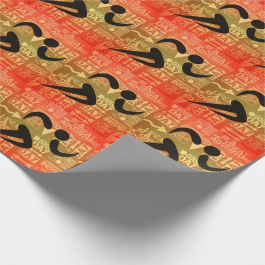 Best Runner Great Adventure Typografie Cadeaupapier (Hoek)