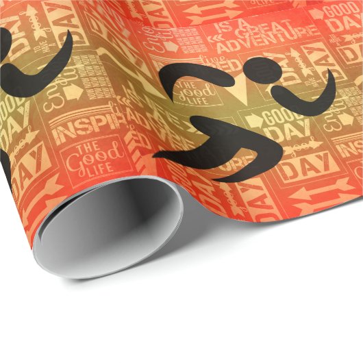 Best Runner Great Adventure Typografie Cadeaupapier (Rol Hoek)