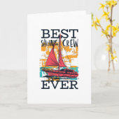 Best Sailing Crew - Sail Boating Gift Kaart (Gele Bloem)
