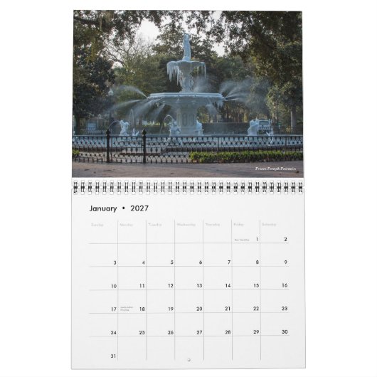 Best Savannah, Georgia Calendar Kalender (Jan 2027)