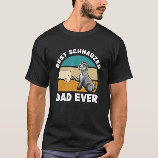 Best Schnauzer Dad Ever Schnauzer T-shirt (Voorkant)
