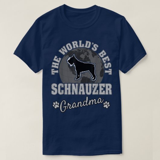 Best Schnauzer Grandma T T-shirt (Design voorkant)