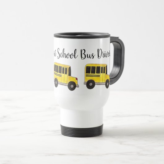 Best School Bus Driver Yellow Buses Gift Reisbeker (Voorkant rechts)