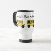 Best School Bus Driver Yellow Buses Gift Reisbeker (Voorkant links)