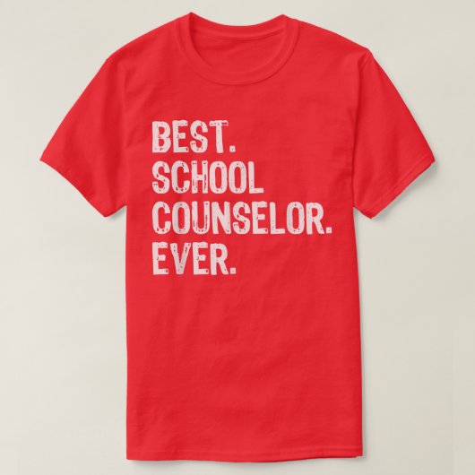Best School Counselor Ever Funny Gift Kerstmis T-shirt (Design voorkant)