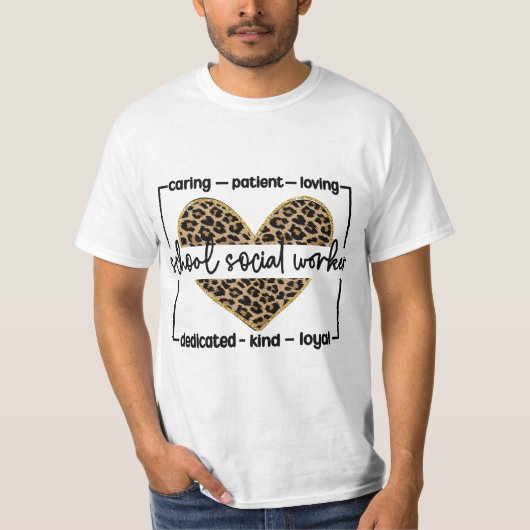 Best School Social Worker Appreciation T-shirt (Voorkant)