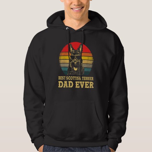 Best Scottish Terrier Dad over Hondenliefhebbers R Hoodie (Voorkant)