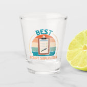 Best Script Supervisor - Retro Style Shot Glass Shot Glas (Voorkant)