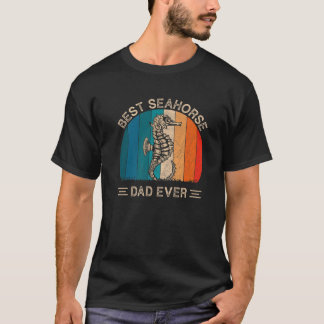Best Seahorse Dad Oover Retro Seahorse Graphic Fat T-shirt