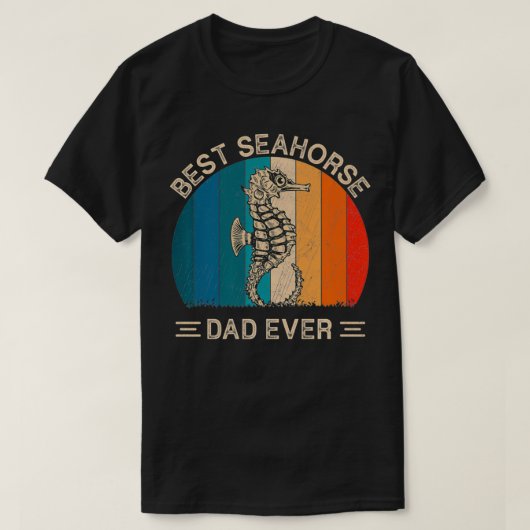 Best Seahorse Dad Oover Retro Seahorse Graphic Fat T-shirt (Design voorkant)