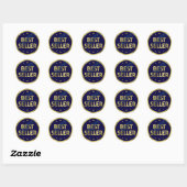 Best Seller Blue and Gold Ronde Sticker (Vel)
