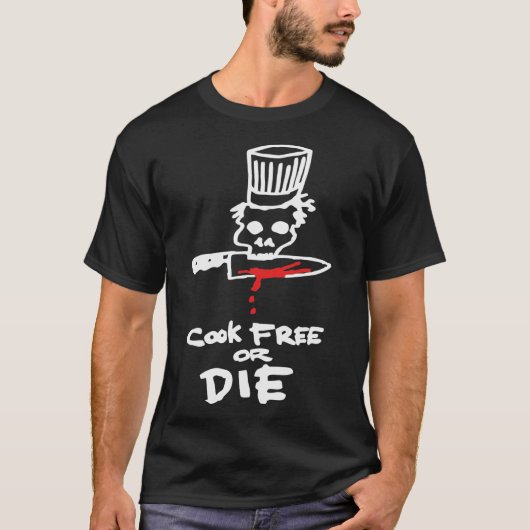 BEST SELLER Bourdain - Cook Free Or Die Merchandis T-shirt (Voorkant)