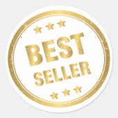 Best Seller Gold Ronde Sticker (Voorkant)