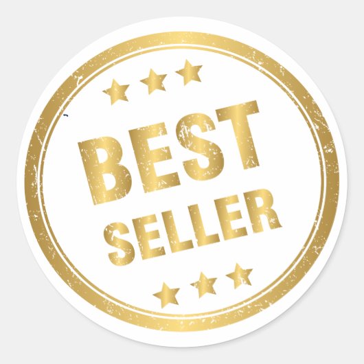 Best Seller Gold Ronde Sticker (Voorkant)
