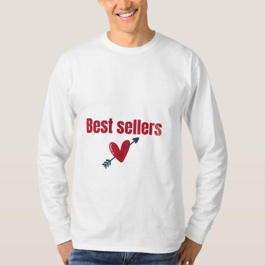 Best Sellers Valentine Heart Arrow T-Shirt (Voorkant)