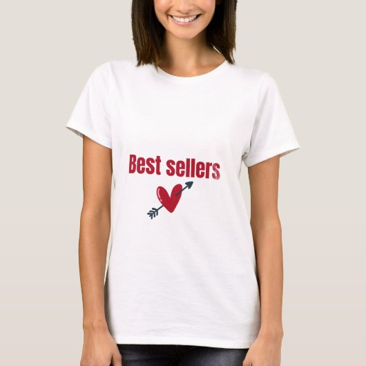 Best Sellers Valentine Heart Arrow T-Shirt (Voorkant)