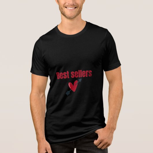 Best Sellers Valentine Heart Arrow T-Shirt (Voorkant)
