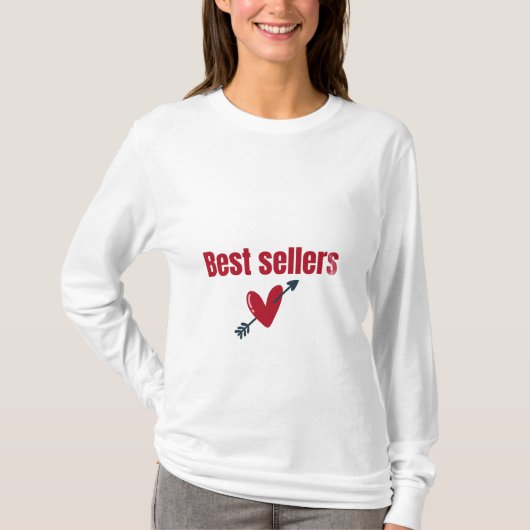 Best Sellers Valentine Heart Arrow T-Shirt (Voorkant)