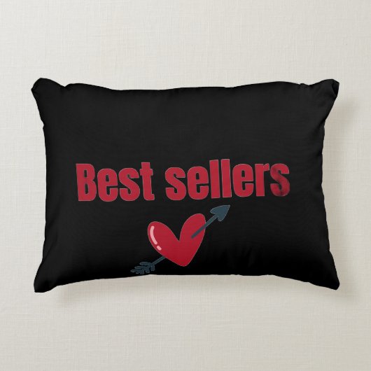 Best Sellers Valentine Heart Arrow T-Shirt Accent Kussen (Voorkant)