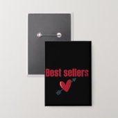 Best Sellers Valentine Heart Arrow T-Shirt Button (Voorkant / Achterkant)